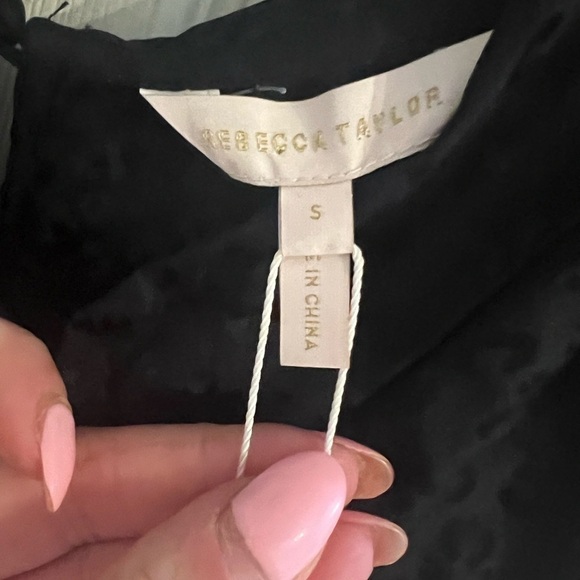 Rebecca Taylor jumpsuit black hearts silk NWT small - Picture 8 of 16